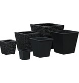 VidaXL Plantenbakken verhoogd 3 st waterhyacint zwart