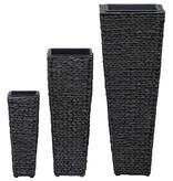 VidaXL Plantenbakken verhoogd 3 st waterhyacint zwart