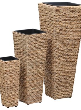 VidaXL Plantenbakken verhoogd 3 st waterhyacint bruin