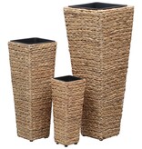 VidaXL Plantenbakken verhoogd 3 st waterhyacint bruin