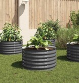 VidaXL Plantenbak verhoogd 80x80x44 cm gegalvaniseerd staal grijs
