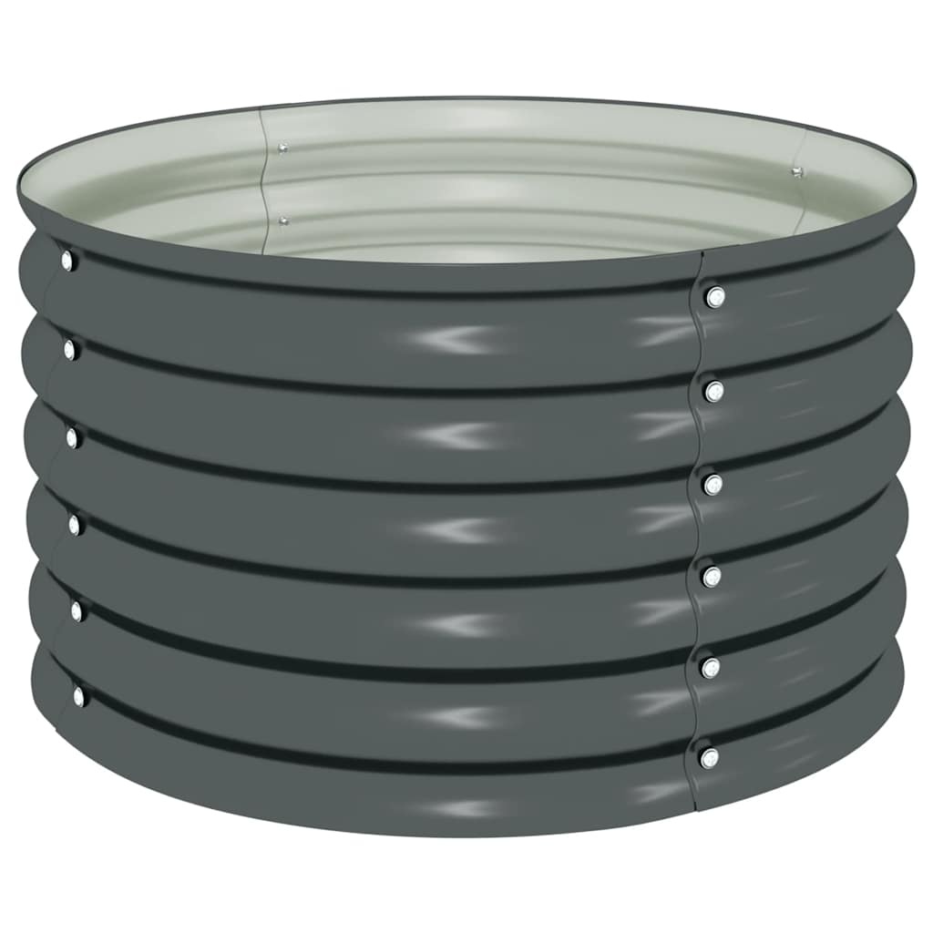 VidaXL Plantenbak verhoogd 80x80x44 cm gegalvaniseerd staal grijs