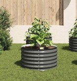 VidaXL Plantenbak verhoogd 80x80x44 cm gegalvaniseerd staal grijs