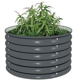 VidaXL Plantenbak verhoogd 80x80x44 cm gegalvaniseerd staal grijs