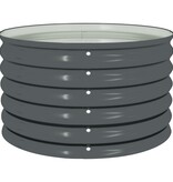 VidaXL Plantenbak verhoogd 80x80x44 cm gegalvaniseerd staal grijs