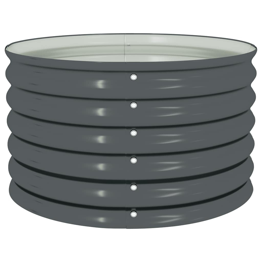 VidaXL Plantenbak verhoogd 80x80x44 cm gegalvaniseerd staal grijs