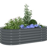 VidaXL Plantenbak verhoogd 160x80x44 cm gegalvaniseerd staal grijs