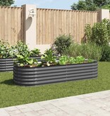 VidaXL Plantenbak verhoogd 240x80x44 cm gegalvaniseerd staal grijs
