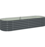 VidaXL Plantenbak verhoogd 240x80x44 cm gegalvaniseerd staal grijs