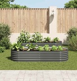 VidaXL Plantenbak verhoogd 240x80x44 cm gegalvaniseerd staal grijs