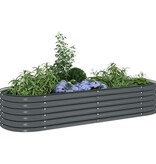 VidaXL Plantenbak verhoogd 240x80x44 cm gegalvaniseerd staal grijs