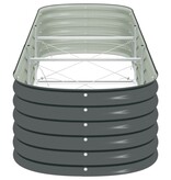 VidaXL Plantenbak verhoogd 320x80x44 cm gegalvaniseerd staal grijs