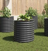 VidaXL Plantenbak verhoogd 80x80x81 cm gegalvaniseerd staal grijs