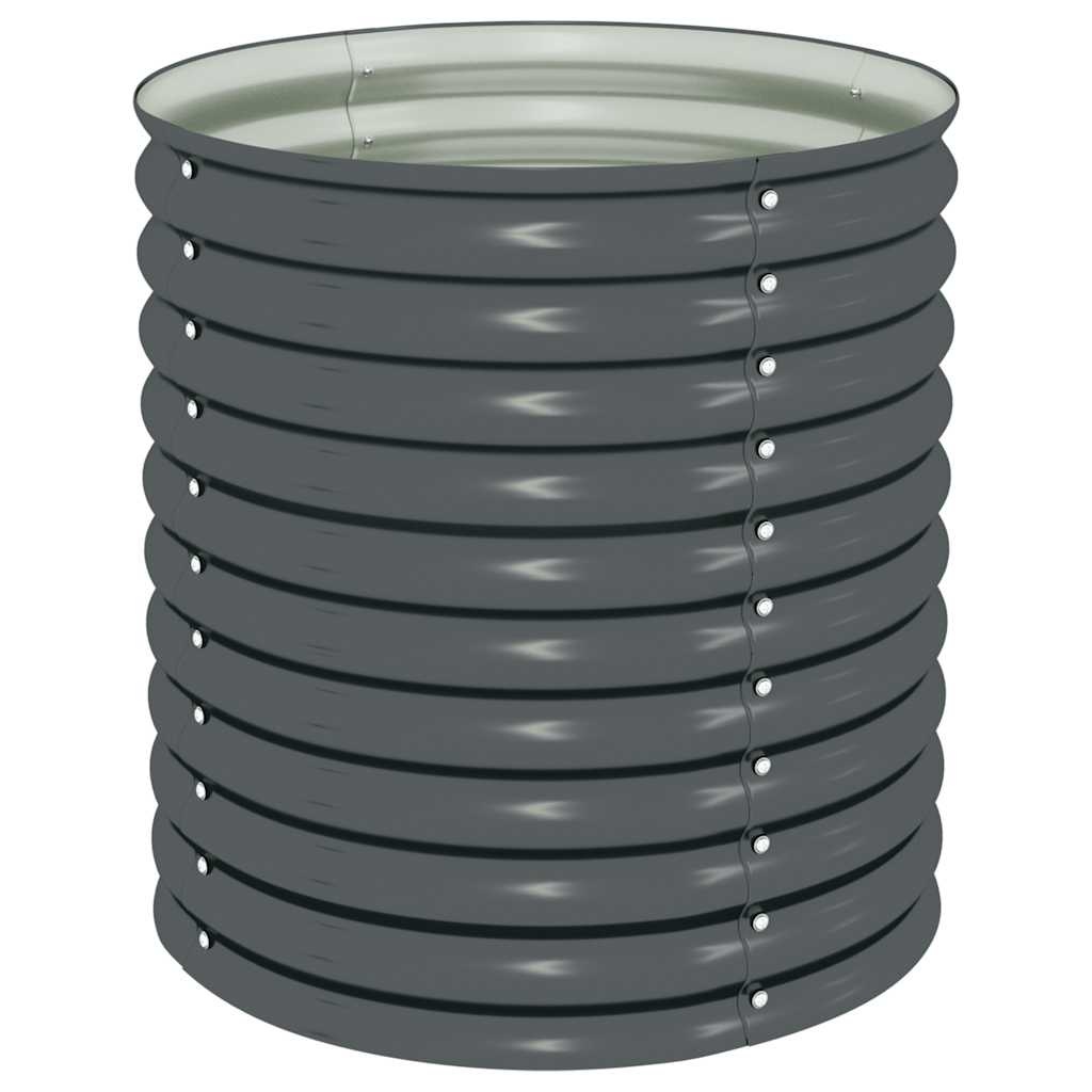 VidaXL Plantenbak verhoogd 80x80x81 cm gegalvaniseerd staal grijs