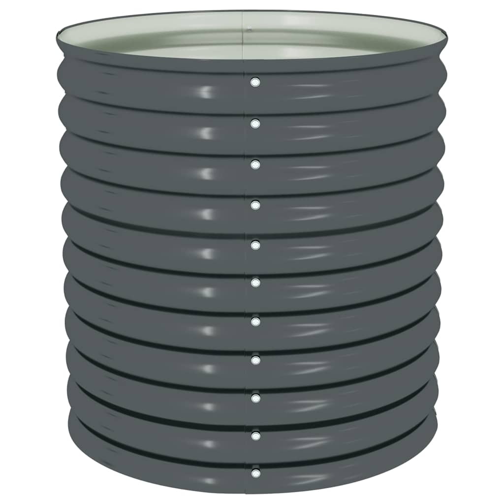 VidaXL Plantenbak verhoogd 80x80x81 cm gegalvaniseerd staal grijs