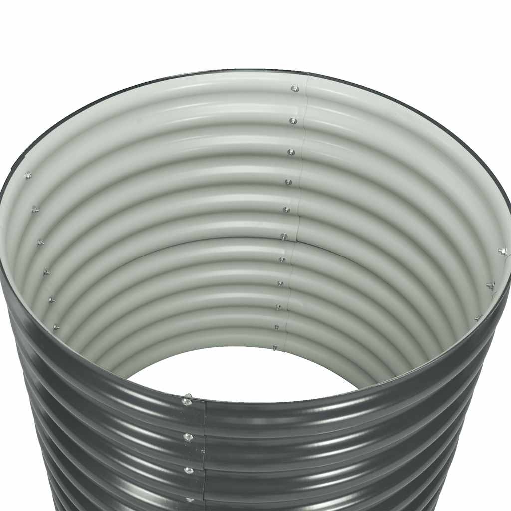 VidaXL Plantenbak verhoogd 80x80x81 cm gegalvaniseerd staal grijs