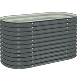 VidaXL Plantenbak verhoogd 160x80x81 cm gegalvaniseerd staal grijs