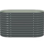 VidaXL Plantenbak verhoogd 160x80x81 cm gegalvaniseerd staal grijs