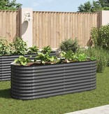 VidaXL Plantenbak verhoogd 240x80x81 cm gegalvaniseerd staal grijs