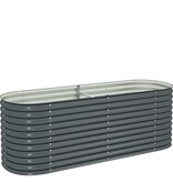 VidaXL Plantenbak verhoogd 240x80x81 cm gegalvaniseerd staal grijs