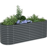 VidaXL Plantenbak verhoogd 240x80x81 cm gegalvaniseerd staal grijs