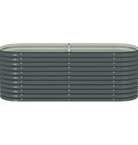 VidaXL Plantenbak verhoogd 240x80x81 cm gegalvaniseerd staal grijs