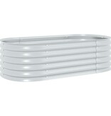 VidaXL Plantenbak verhoogd 160x80x44 cm gegalvaniseerd staal zilver