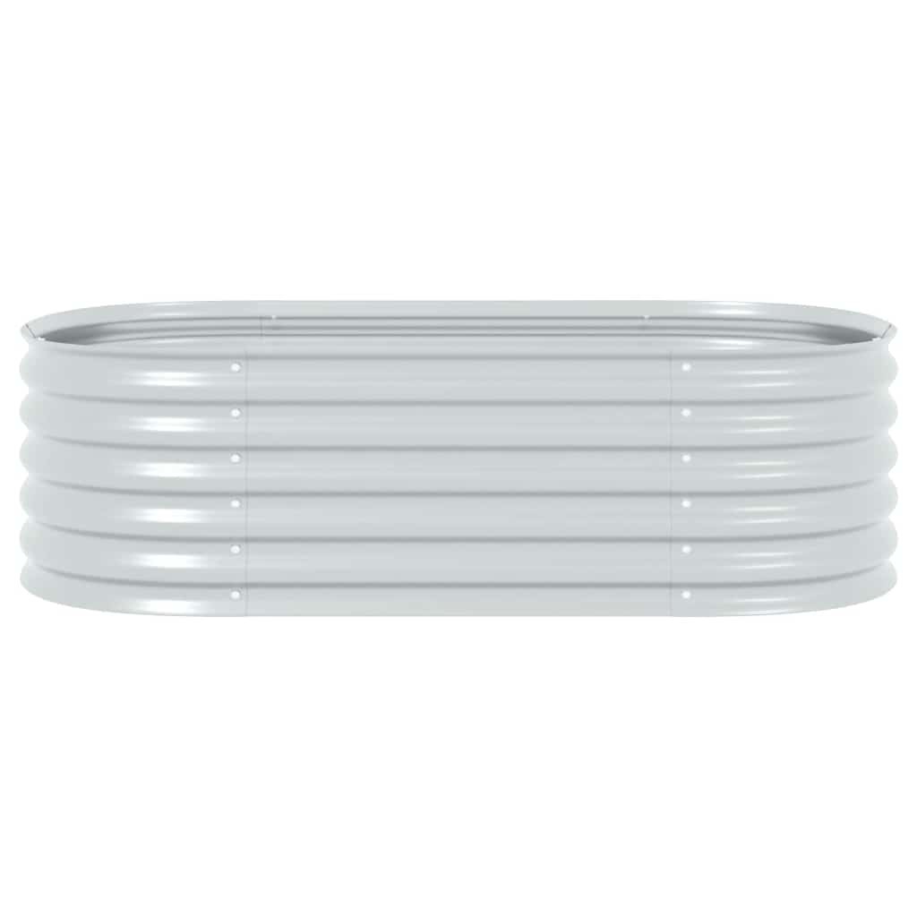 VidaXL Plantenbak verhoogd 160x80x44 cm gegalvaniseerd staal zilver