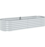 VidaXL Plantenbak verhoogd 240x80x44 cm gegalvaniseerd staal zilver