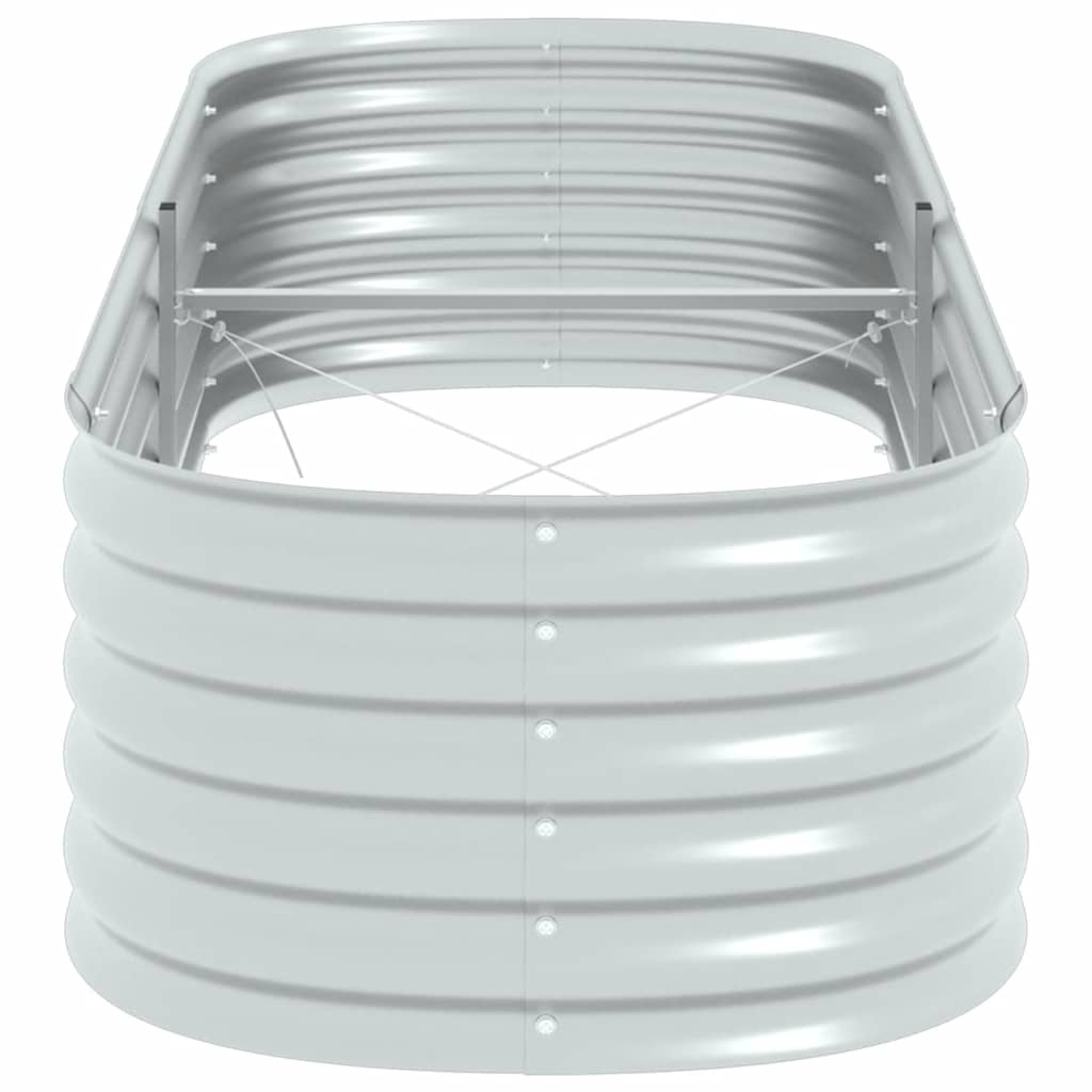 VidaXL Plantenbak verhoogd 240x80x44 cm gegalvaniseerd staal zilver