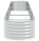 VidaXL Plantenbak verhoogd 400x80x44 cm gegalvaniseerd staal zilver