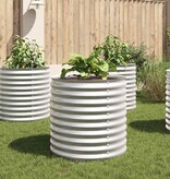 VidaXL Plantenbak verhoogd 80x80x81 cm gegalvaniseerd staal zilver