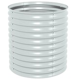 VidaXL Plantenbak verhoogd 80x80x81 cm gegalvaniseerd staal zilver