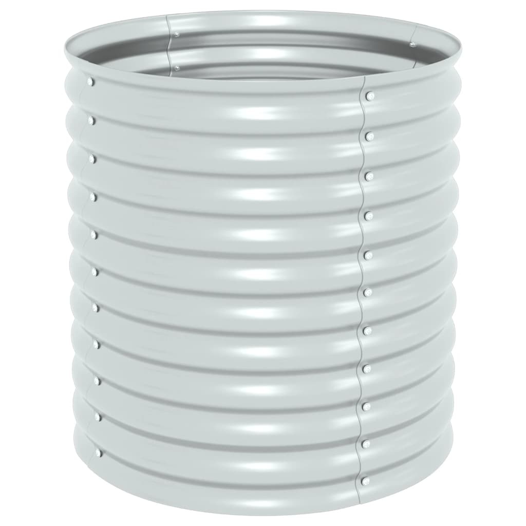 VidaXL Plantenbak verhoogd 80x80x81 cm gegalvaniseerd staal zilver