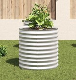 VidaXL Plantenbak verhoogd 80x80x81 cm gegalvaniseerd staal zilver