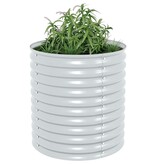 VidaXL Plantenbak verhoogd 80x80x81 cm gegalvaniseerd staal zilver