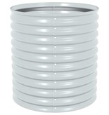 VidaXL Plantenbak verhoogd 80x80x81 cm gegalvaniseerd staal zilver