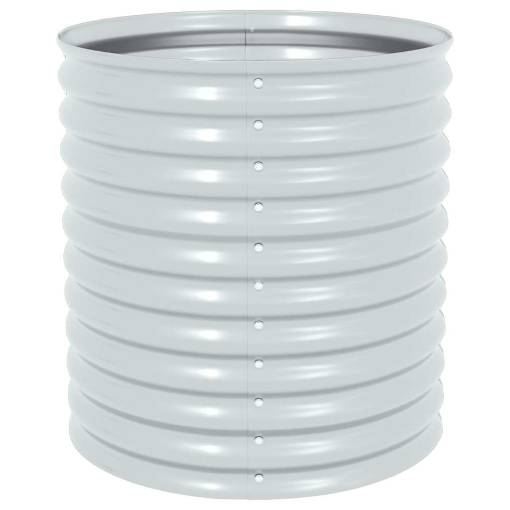 VidaXL Plantenbak verhoogd 80x80x81 cm gegalvaniseerd staal zilver