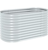 VidaXL Plantenbak verhoogd 160x80x81 cm gegalvaniseerd staal zilver