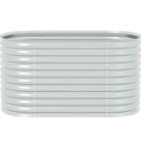 VidaXL Plantenbak verhoogd 160x80x81 cm gegalvaniseerd staal zilver