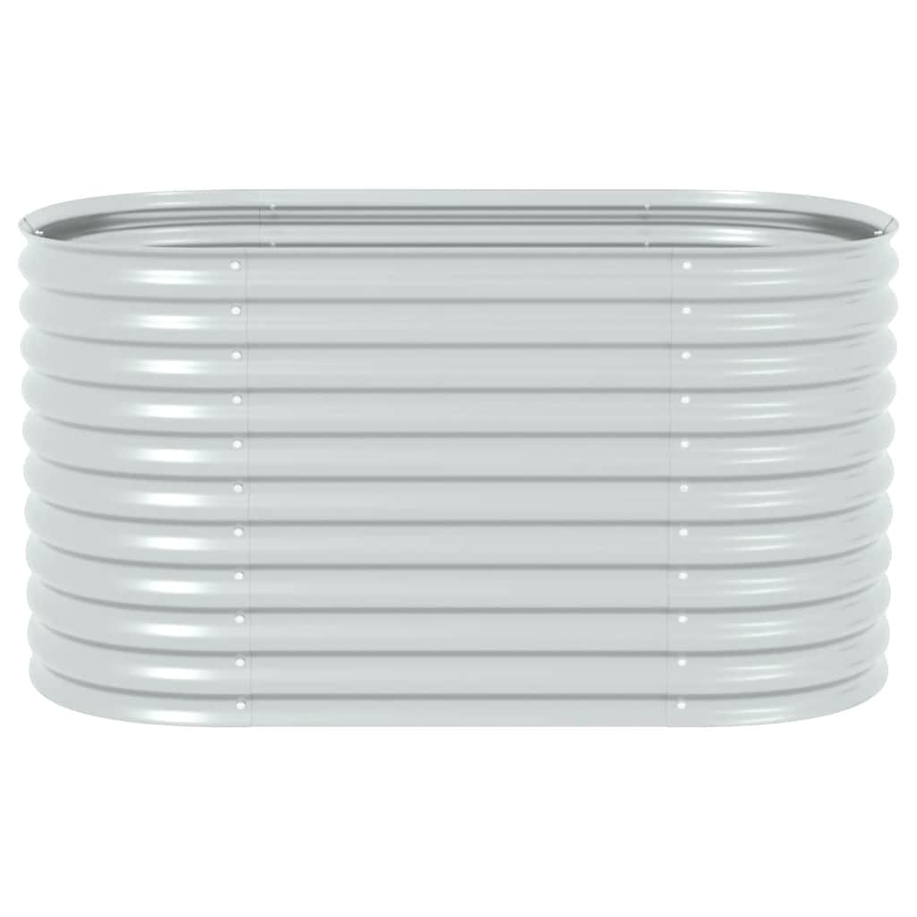 VidaXL Plantenbak verhoogd 160x80x81 cm gegalvaniseerd staal zilver