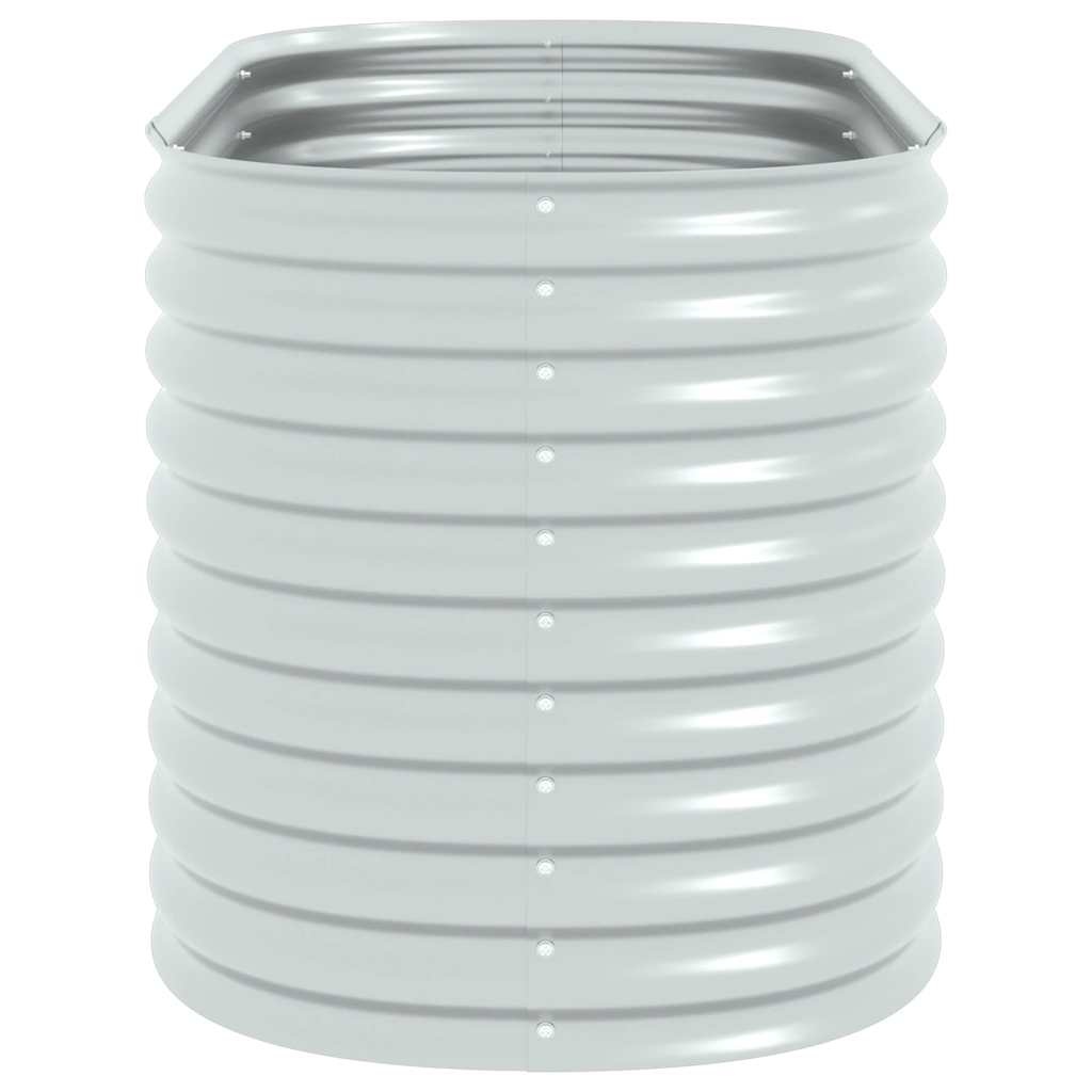 VidaXL Plantenbak verhoogd 160x80x81 cm gegalvaniseerd staal zilver