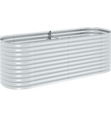 VidaXL Plantenbak verhoogd 240x80x81 cm gegalvaniseerd staal zilver