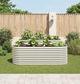 VidaXL Plantenbak verhoogd 240x80x81 cm gegalvaniseerd staal zilver