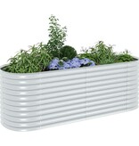 VidaXL Plantenbak verhoogd 240x80x81 cm gegalvaniseerd staal zilver