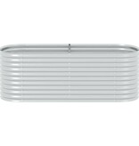 VidaXL Plantenbak verhoogd 240x80x81 cm gegalvaniseerd staal zilver