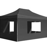 VidaXL Partytent inklapbaar met wanden 4,5x3 m aluminium antraciet