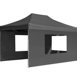 VidaXL Partytent inklapbaar met wanden 4,5x3 m aluminium antraciet