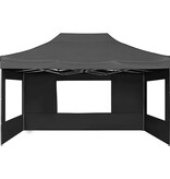 VidaXL Partytent inklapbaar met wanden 4,5x3 m aluminium antraciet