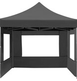 VidaXL Partytent inklapbaar met wanden 4,5x3 m aluminium antraciet